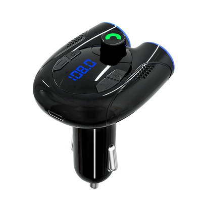 New Color Ring Car Bluetooth Mp3 Player Fm Transmitter Car Charger Bluetooth Dual USB