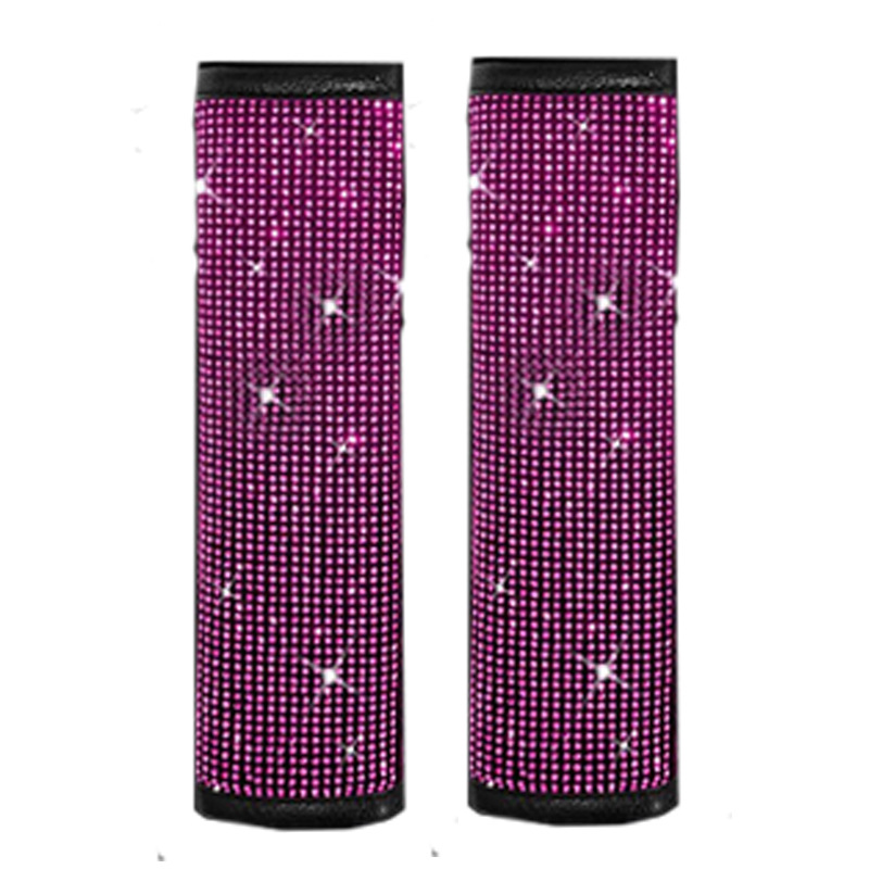 Cross-Border Foreign Trade Goddess Dazzling Diamond-Studded Rhinestone Full Diamond Car Seat Belt Shoulder Pad Glitter Stickers
