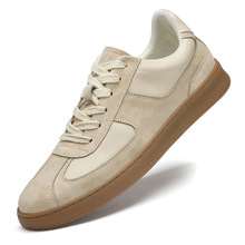 头层牛皮男士德训鞋加固缝线牛筋底高档舒适猪皮内里运动休闲板鞋