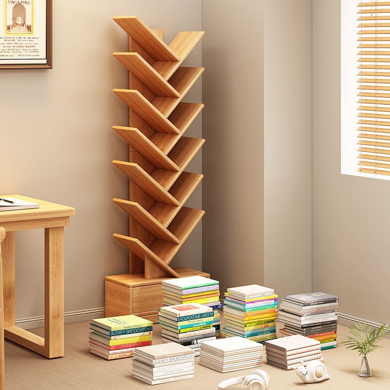 Bookshelf Floor-Standing Movable Storage Rack Multi-Layer Simple Storage Storage Rack Integrated Wall-Mounted Creative Tree-Shaped Bookshelf