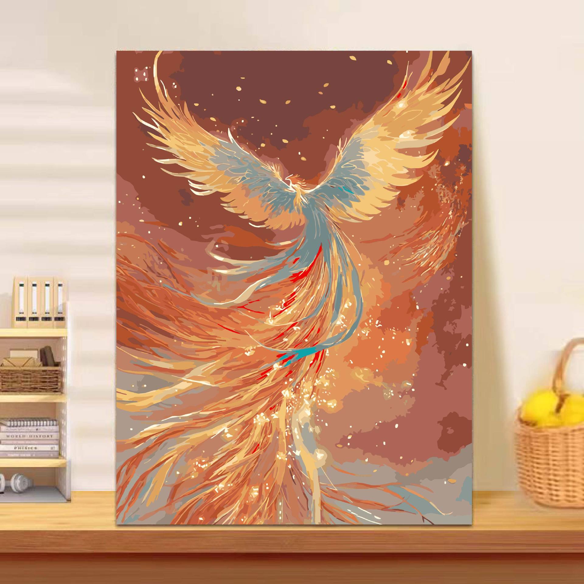 Phoenix Nirvanadiy pintura al óleo digital curar departamento de pintura de Año Nuevo de alto nivel significa buena pintura a mano de pintura al óleo de relleno de color descompresión