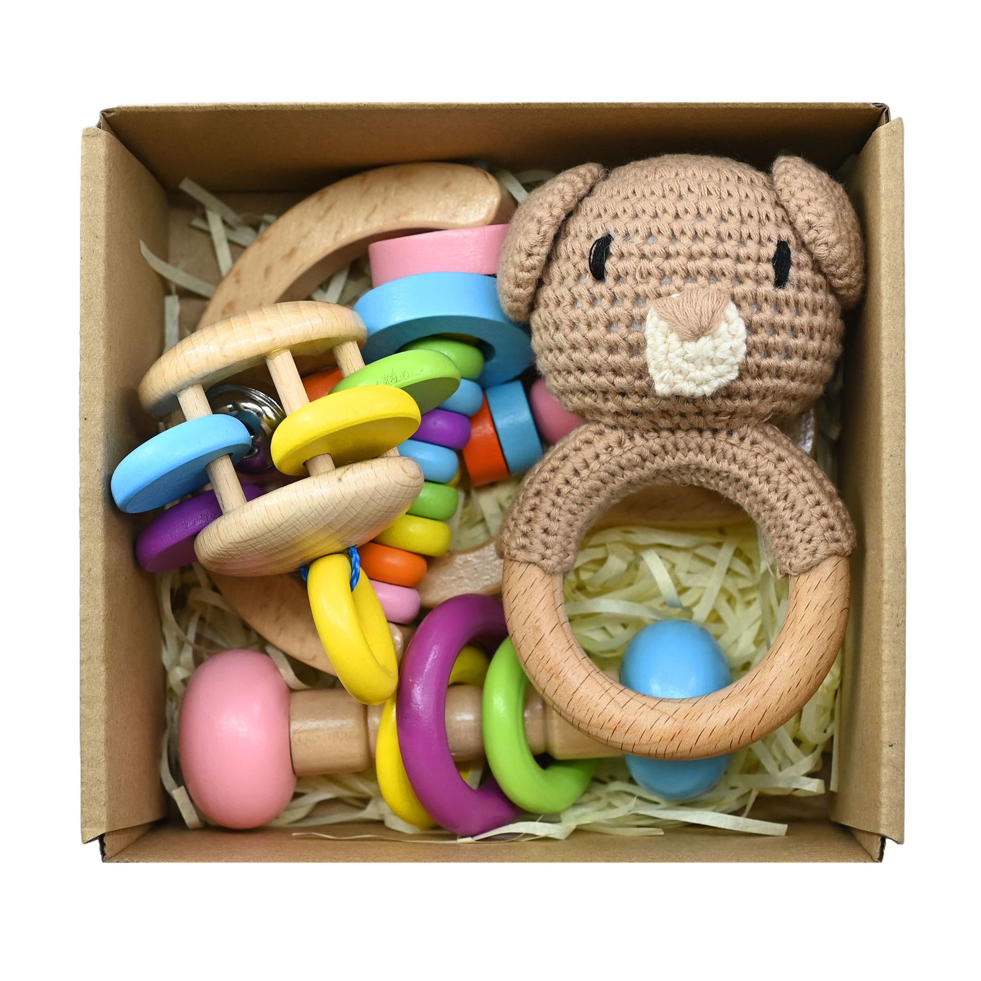 카키 브라운 베어 선물 상자