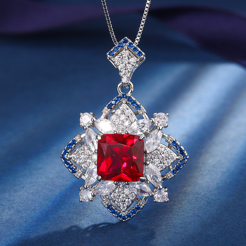 Zhuang sheng joyería cobre inferior chapado en oro joyería traje de simulación de color tesoro avanzado traje retro femenino 10*10-8*8