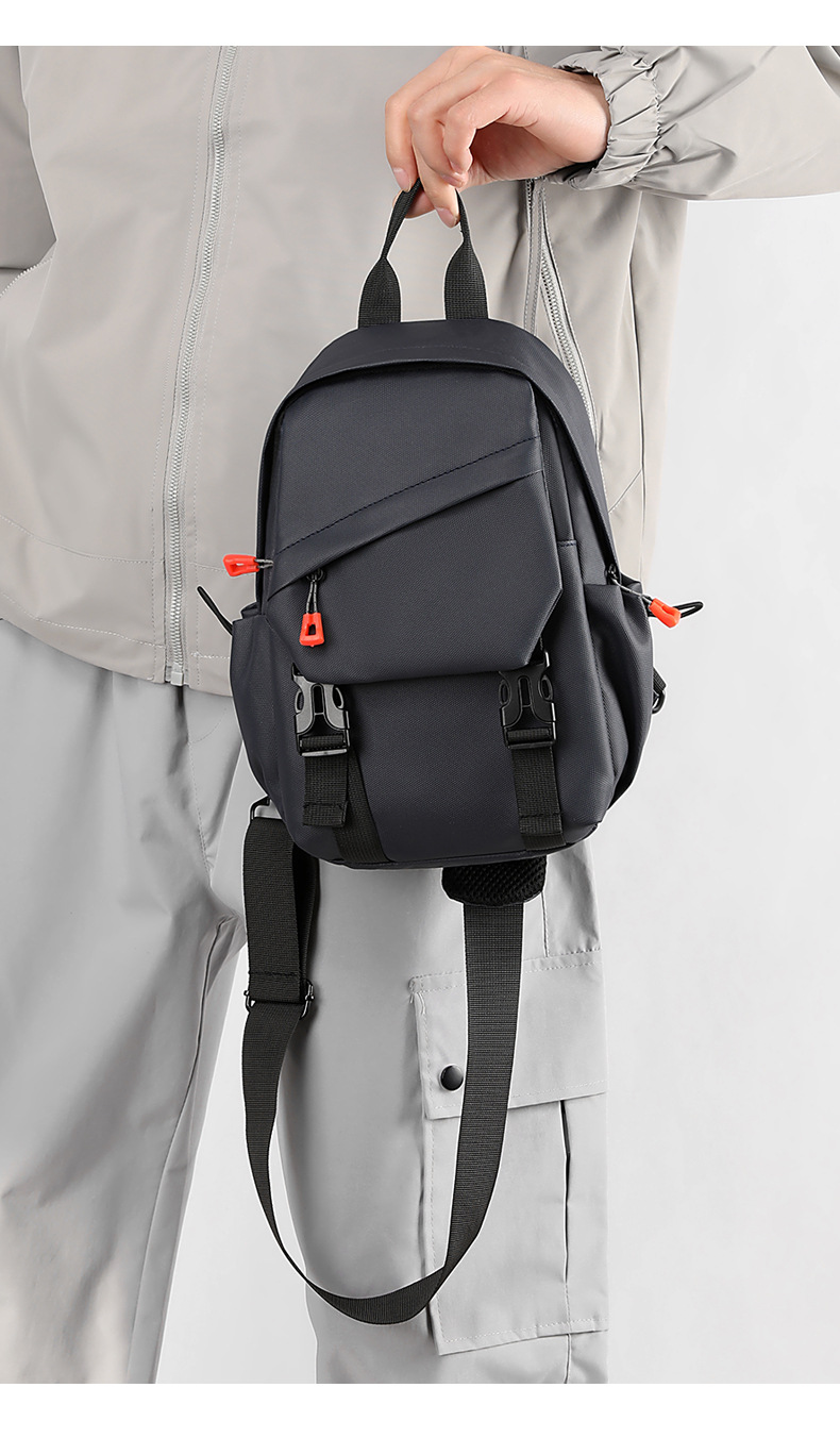 Trendy men's chest bag, crossbody bag, waterproof single-shoulder bag, cycling backpack, outdoor large-capacity men's bag, small bag, chest bag undefined
