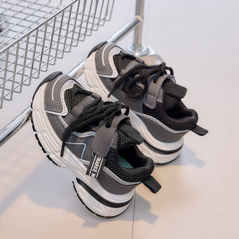 Zapatos deportivos para niños, zapatos de malla transpirables para niñas, primavera y otoño, nuevos zapatos casuales para niños con suela suave universal, stock transfronterizo
