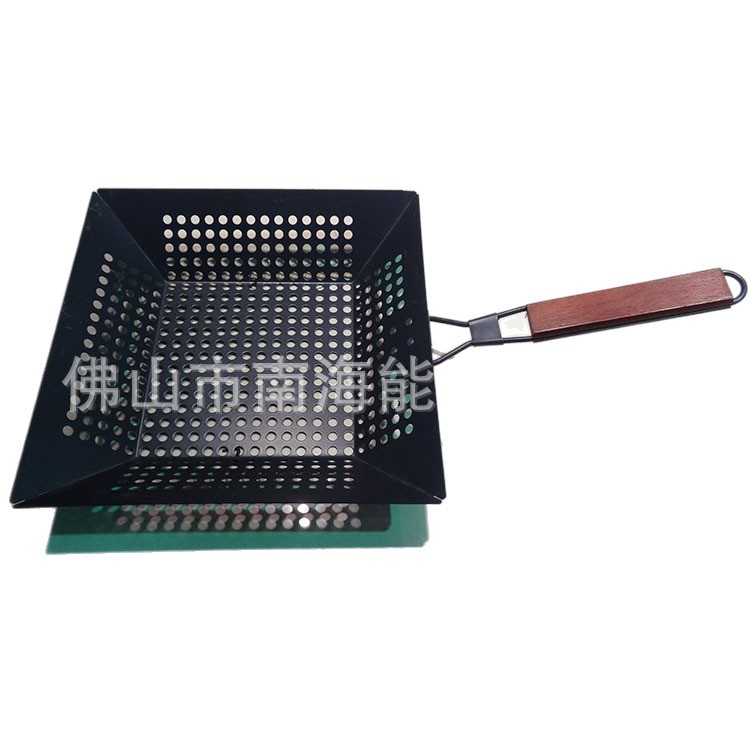 Placa de Barbacoa Cuadrada de Hierro Portátil Plegable Antiadherente Sin Humo con Mango image 6