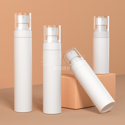 60ml80ml white round essence bottle flat shoulder 100ml toner pet spray bottle packaging material repackaging bottle