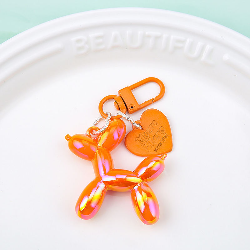 インスタイルレーザーバルーン犬キーホルダーペンダントキャンディーカラーの愛のジュエリーアクセサリー DIY 女性のバッグペンダント卸売|undefined