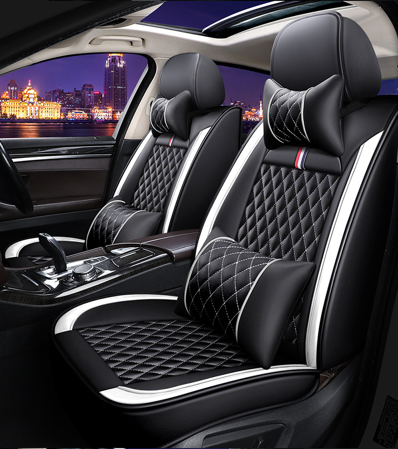 Cross-border foreign trade car seat cushion wear-resistant leather surrounded by four seasons universal seat cover source factory foreign trade wholesale