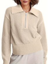 P 37521 Women's Half Zip Sweater �����ë�� �羳�������R