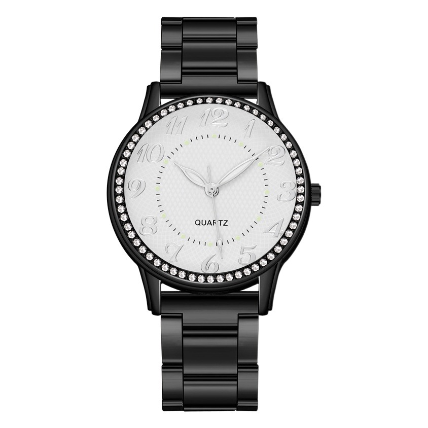 Transmisión en vivo ventas de comercio exterior reloj luminoso de diamante correa de acero para mujer reloj de cuarzo reloj fabricante al por mayor