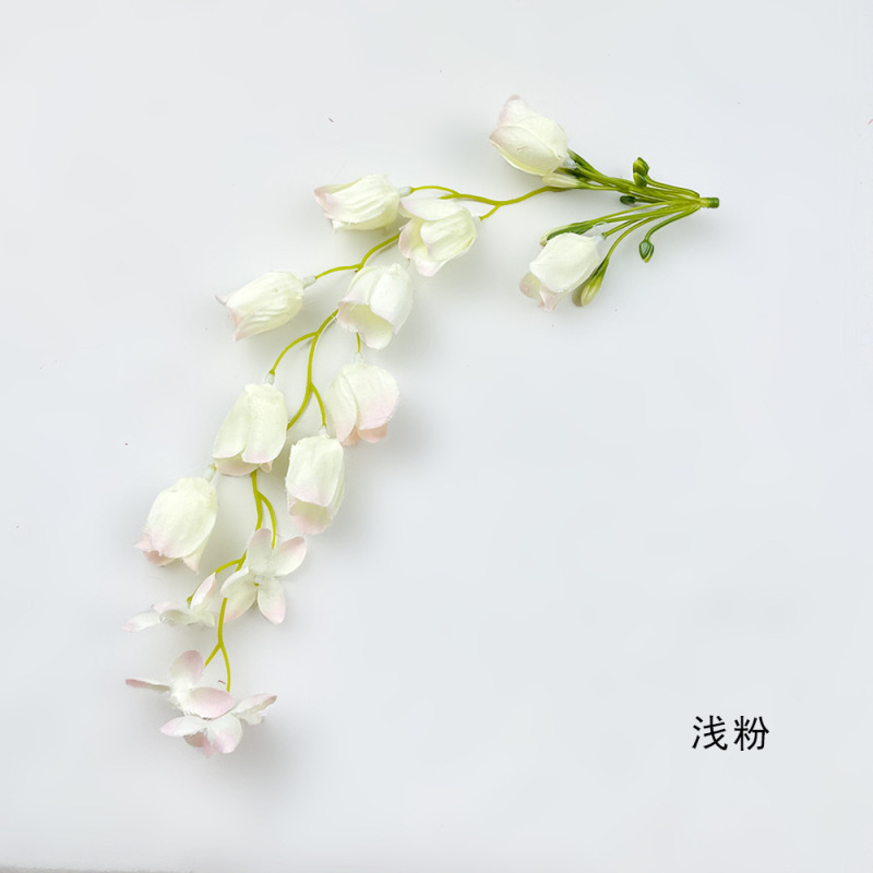 仿真花垂钓铃铛花串 diy手工头饰花环材料道具制作婚礼堂花墙插花|undefined