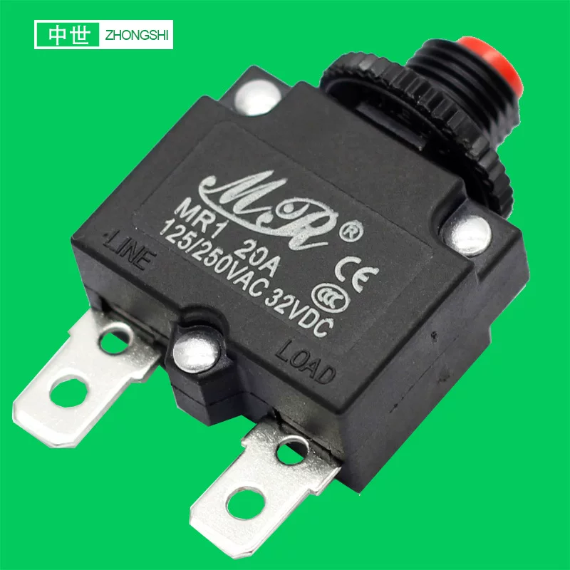 Protective red button, 32, 125v, 250v, (Physicals)