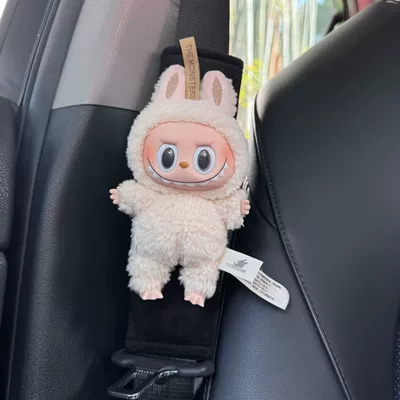 High-End Decorative Dolls, Seat belt shoulder pad - plush-shoulder-pads-black-soy-milk-dodo