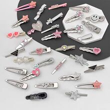 甜酷少女爱心星星发夹女轻奢个性侧边刘海夹小众设计百搭一字夹潮