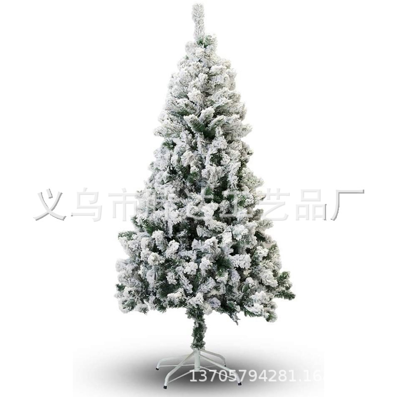 厂家亚马逊跨境热销植绒创意圣诞节圣诞树装饰户内节日布景摆设