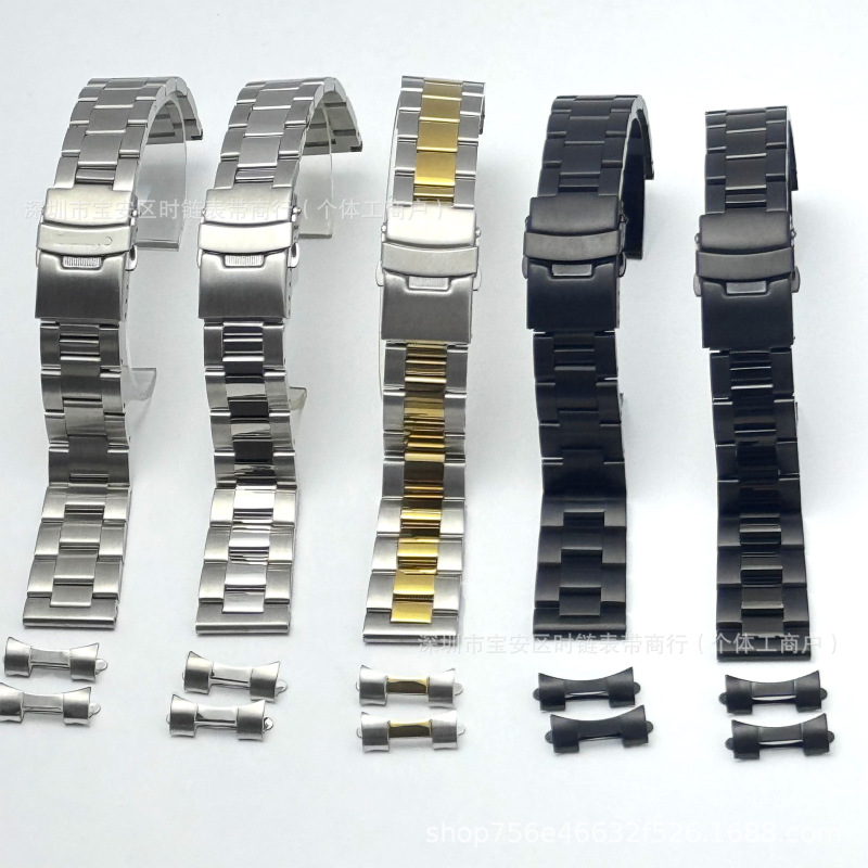 Solid Stainless Steel Watch Band Accessories Suitable for Skx007 Diving Watch Band Oyster Curved Quick-Release Flat Head 20 22mm Solid Stainless Steel Watch Band Accessories Suitable for Skx007 Diving Watch Band Oyster Curved Quick-Release Flat Head 20 22mm