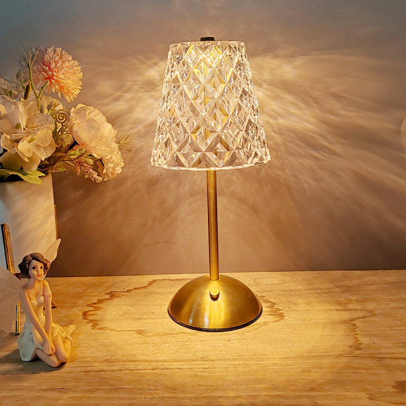 사각 크리스탈 램프 - 투명 색상