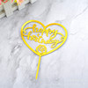 Yayli cake 色 Golden Happy Birthday Happy Alphabet Mirror Mirror reflux cake small dessert decoration