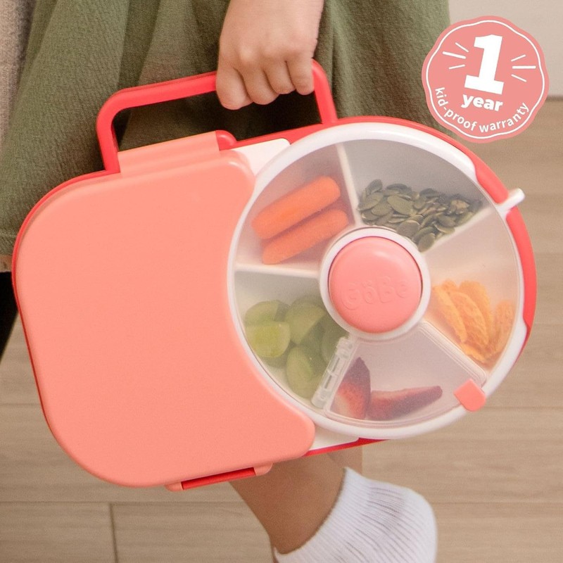 子供用おやつ収納ケース蓋付き家庭用携帯子供用おやつ回転フルーツプレートスナックボックス密封ドライフルーツプレート|undefined