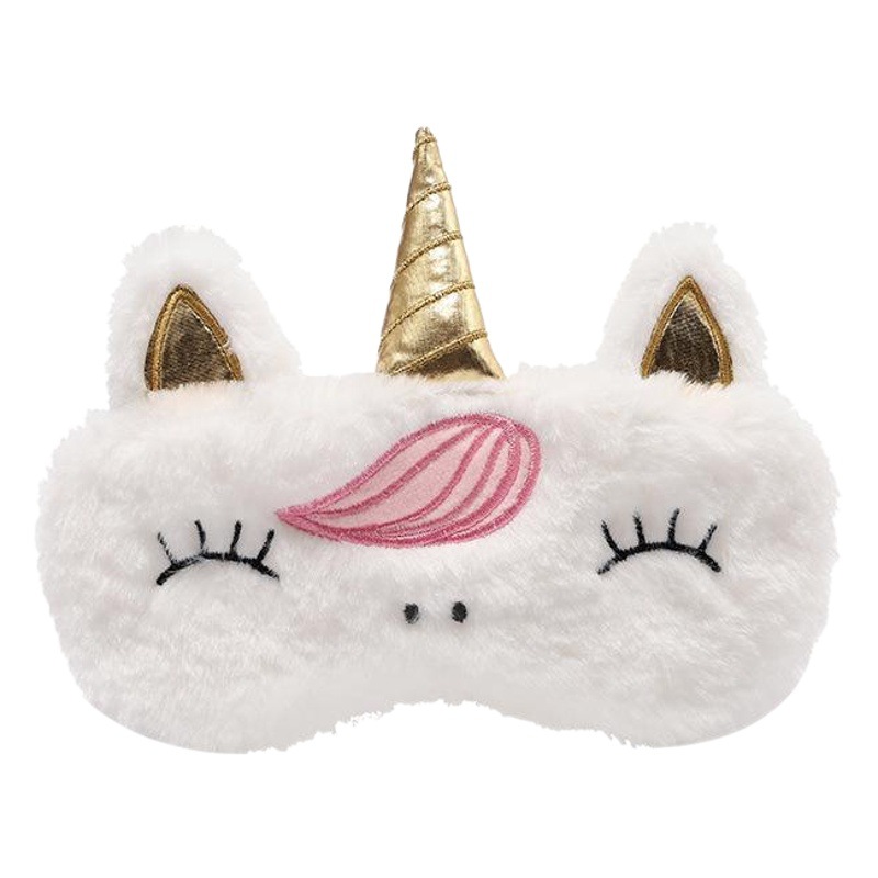 Yiwu fábrica en stock nueva felpa máscara de ojo de dibujos animados animal de doble uso del sueño sombreado máscara de ojo hielo compresa caliente máscara de ojo