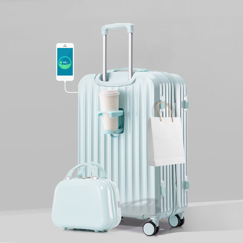 Multifuncional explosión de fuego maleta silenciosa rueda universal de 22 pulgadas caja de cifrado caja de palanca de tracción fuerte