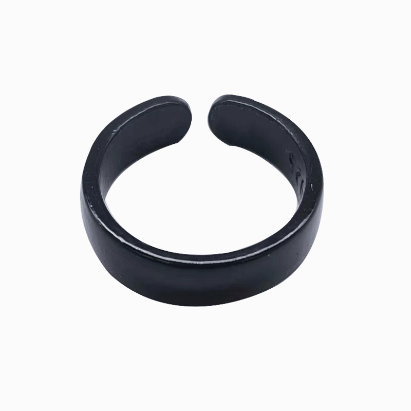 Pulseras de pareja populares europeas y americanas, joyería de metal con superficie lisa, magnética, ajustable y de extremo abierto para hombres y mujeres.