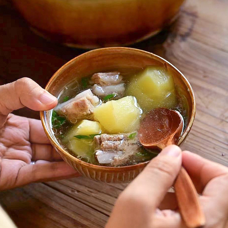 西田木雨和風陶磁器食器スープ碗4.75インチ家庭用レストランホテルご飯碗小鉢デザート碗|undefined
