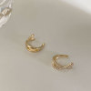 Ear clips, advanced earrings, no pierced ears, simple and elegant design, high-quality style, wholesale