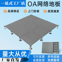 OA网络地板 办公室抗静电钢地板高架空活动智能地板砖500*500*28