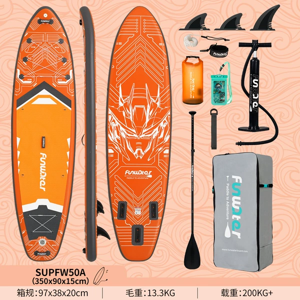 SUPFW50A — 350 см, широкая оранжевая «меха» (с креплением для камеры)