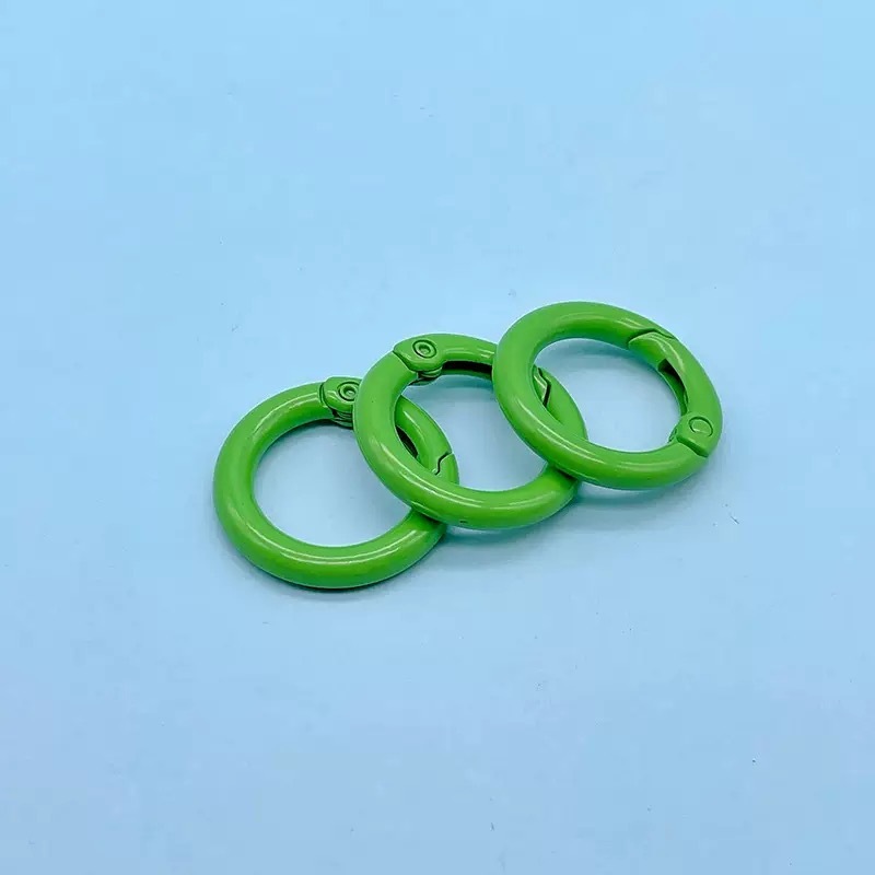 批发彩色烤漆弹簧圈 DIY饰品配件开口圆形钥匙圈 马卡龙色弹簧圈|undefined