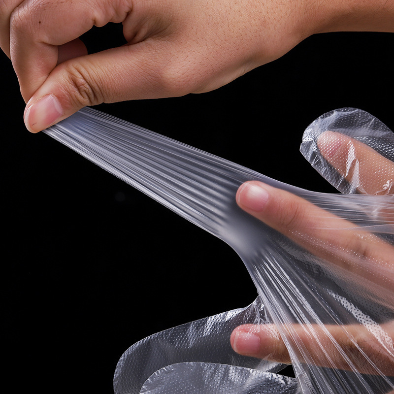 Disposable gloves, thick plastic gloves, food and beauty gloves, hair washing kitchen food gloves, 100 packs of transparent gloves