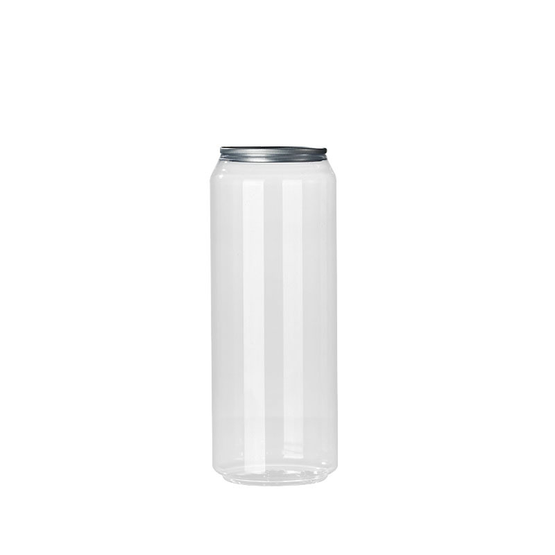 Paquete de plástico transparente PET de grado alimenticio desechable lata de café imprimible botella de té con leche taza de embalaje a prueba de fugas