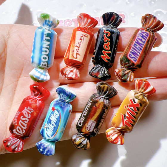 Simulation resin candy accessories diy Cream Gel mobile phone shell decoration handmade homemade hairpin hair accessories miniature food play