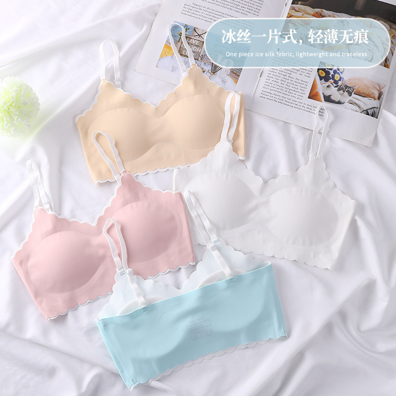 Thin Girls' Underwear Developmental Small Vest Underwear for Junior High School and Senior High School Students Female Adolescent Big Child Girls' Bra