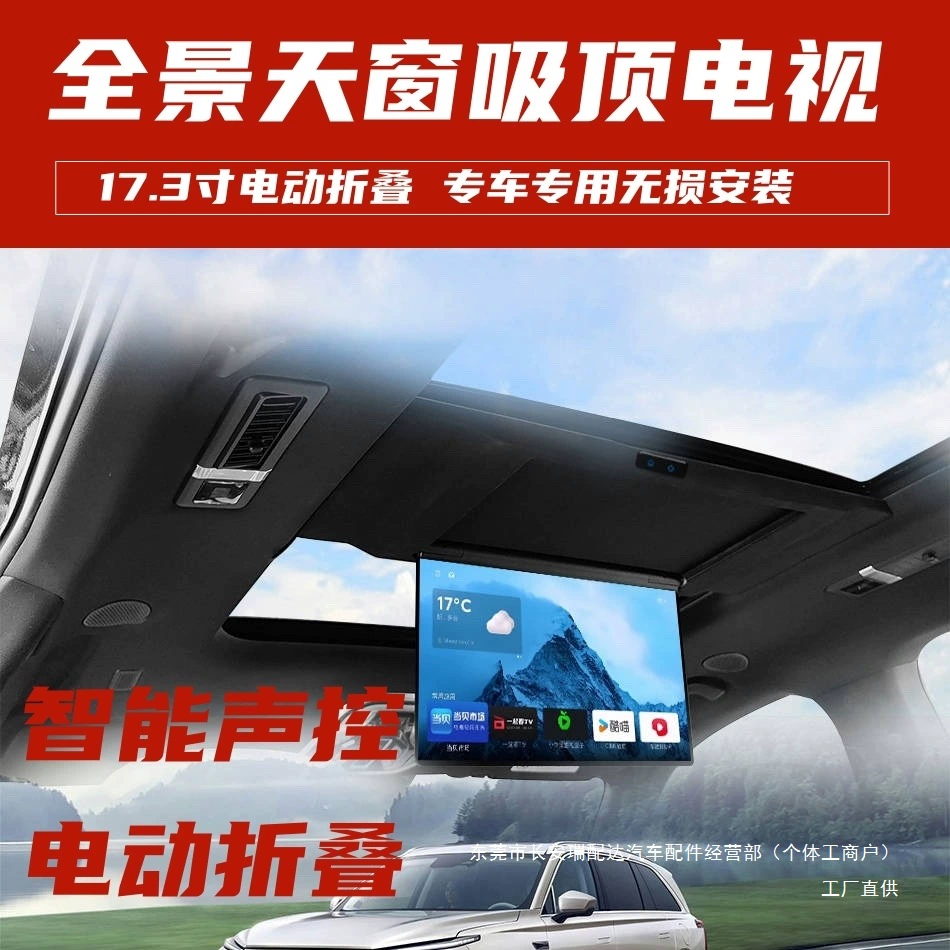 Панорамный люк на крыше автомобиля, навес, потолок, ТВ, задняя развлекательная система, экран Wei Rui