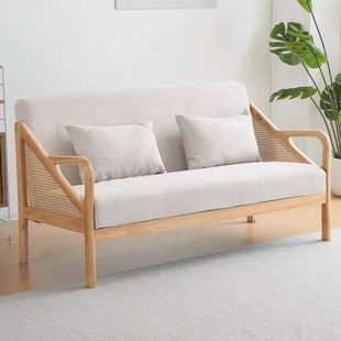 Japanese-Style Log-Style Balcony Leisure Area Layout Table and Chair Three-Piece Set Solid Wood Reading Small Sofa Coffee Table Combination Chair P^