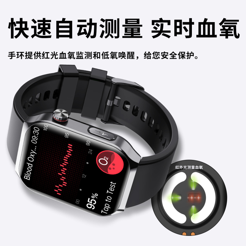 F700PRO ECG スマートウォッチ心拍数血圧血中酸素モニタリング Bluetooth 通話 SOS ヘルプ健康時計|undefined