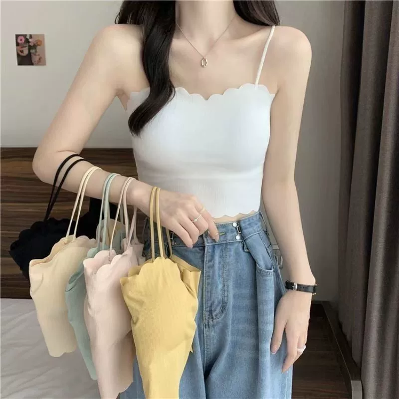 【1592 постоянных клиентов】Летнее нижнее белье из ледяного шелка для студенток, тонкий стиль с красивой спинкой и дизайном без бретелек.