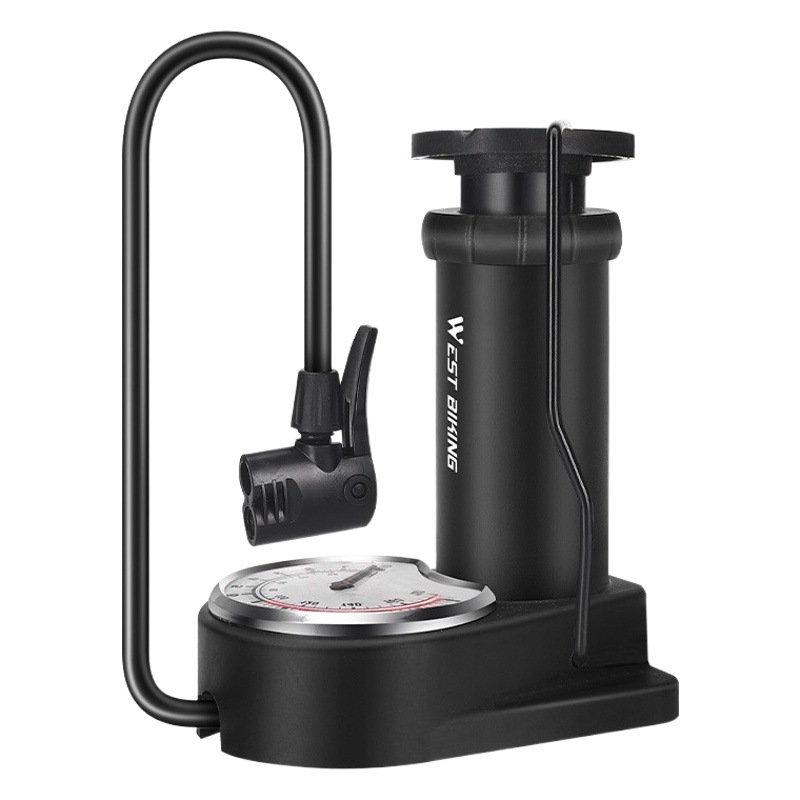 WEST BIKING bicycle foot pump integrated high pressure mountain bike pump basketball equipment