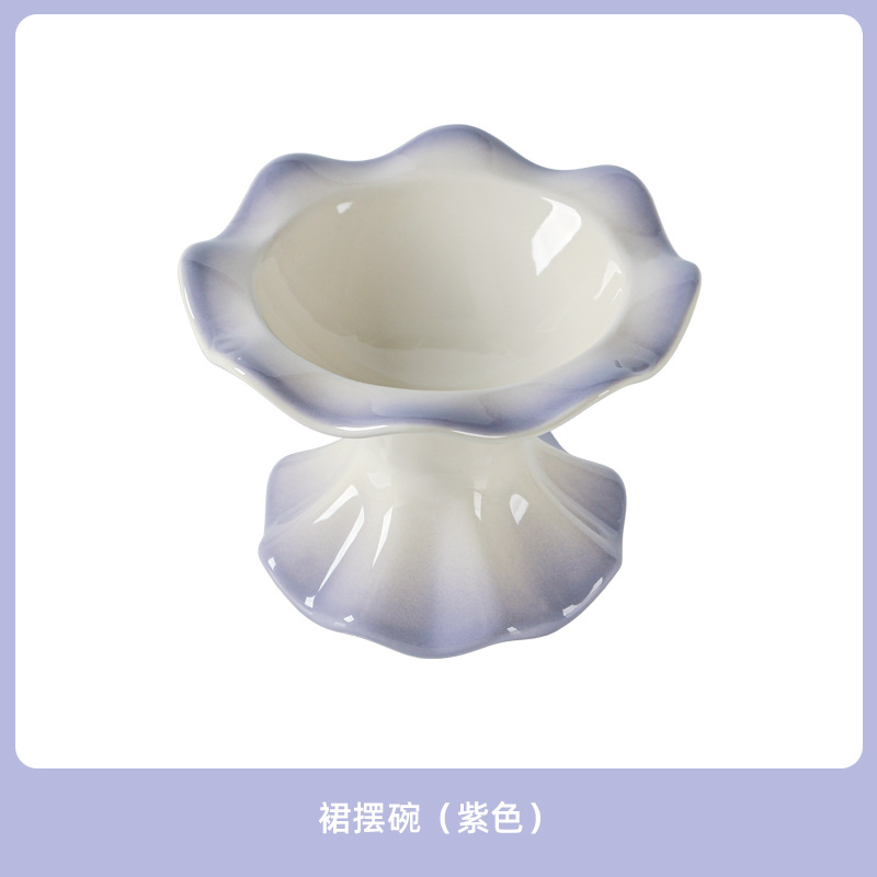 Cerámica de alto valor, pies altos, tazones para mascotas anti-volcado, tazones para gatos y perros, tazones para beber alimentos, tazones para suministros para mascotas, exportación transfronteriza