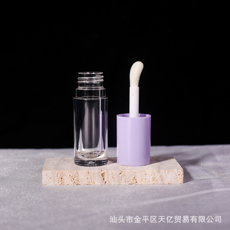 En stock envío gratuito 6ml de gran capacidad de brillo de labios sub-botella labio esmalte tubo vacío gran cepillo cabeza corrector tubo redondo material de embalaje cosmético