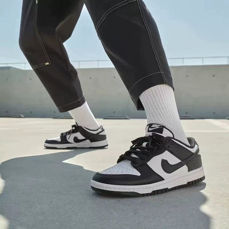 Pure Original Dunk Black and White Panda University Blue Wine Red Men's and Women's Shoes Casual Lightweight Sneakers Casual Sports