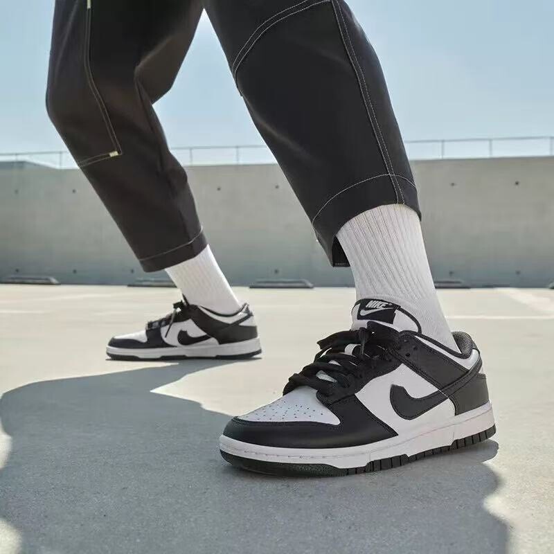 Pure Original Dunk Black and White Panda University Blue Wine Red Men's and Women's Shoes Casual Lightweight Sneakers Casual Sports