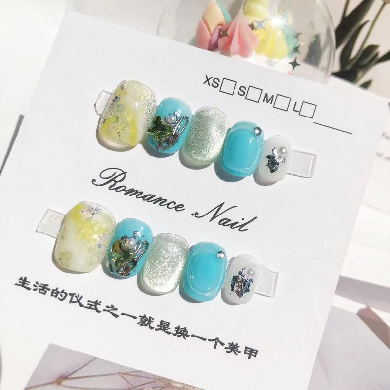 Hand-worn Armor Finished Summer Ice Nail Art Removable Waterproof Short Nail Patch Simple Niche White