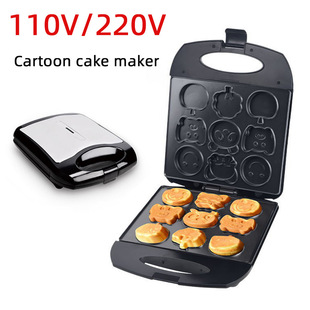 110V cross-border cake machine cartoon pattern children's bread maker baking dessert waffle sandwich maker Breakfast Machine