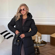 90%鸭绒欧美跨境女装2025秋冬新款加厚保暖时尚俄罗斯长款羽绒服