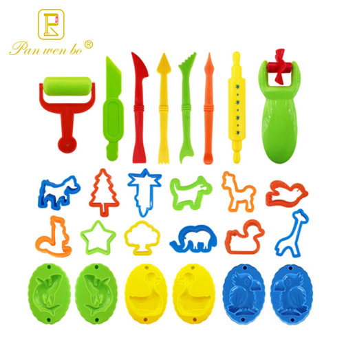 26-piece plasticine mold set, children's early education DIY toys, clay colored clay modeling tool set, wholesale puzzle