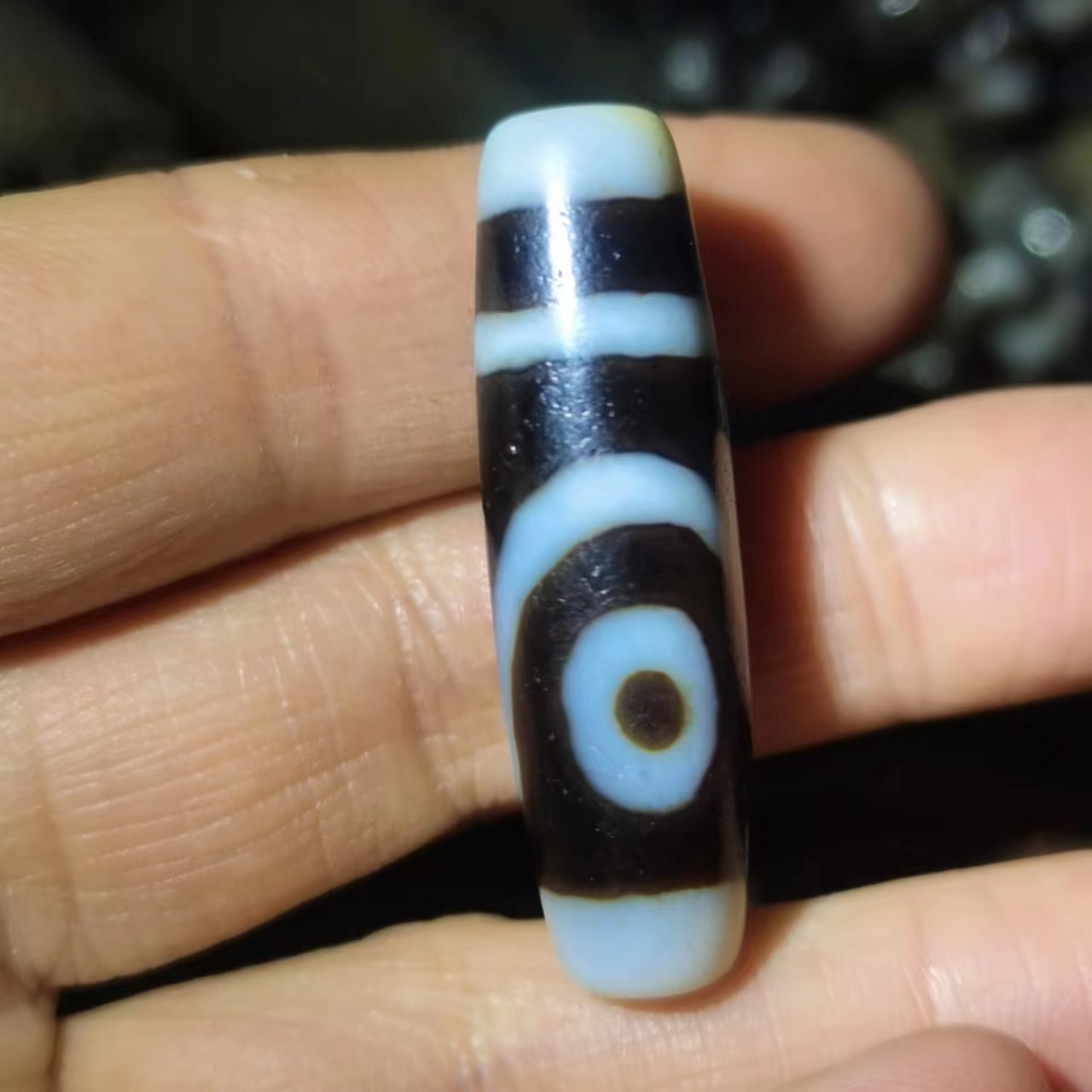 藏傳瑪瑙天珠批發九眼天珠項鍊吊墜 白芯瑪瑙天珠玉髓天珠包漿